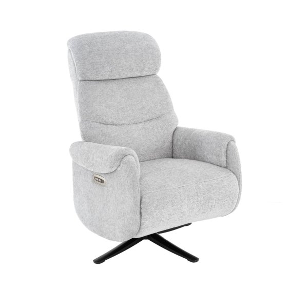 Fauteuil Relax Électrique Tous Gris Clair 2 Moteurs